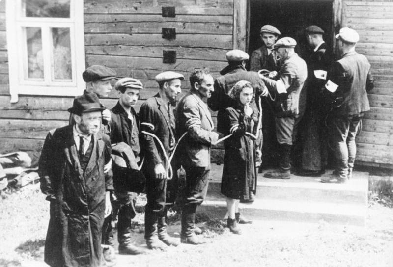 Lithuanian Collaborationist Police Arresting Jews